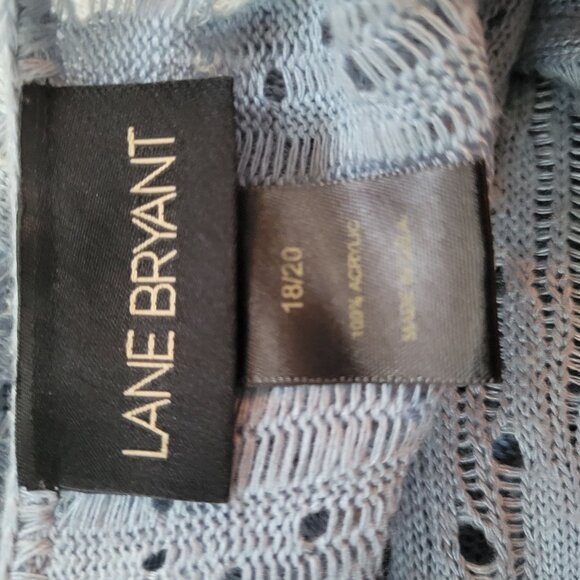 Lane Bryant Womens Open Front Knit Cardigan 18/20 Light Blue Acrylic - Picture 3 of 4